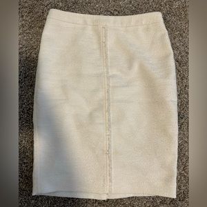 Ann Taylor petite cream pencil skirt